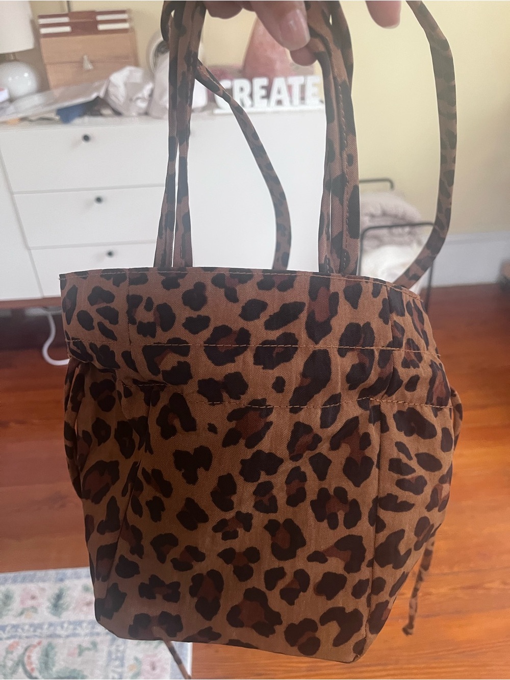 Baggu Leopard Print Tote Bag - Brown Animal Print Shoulder Bag